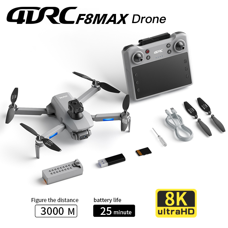 Rc Helicopter Case - Drone GPS F8 MAX, caméra professionnelle