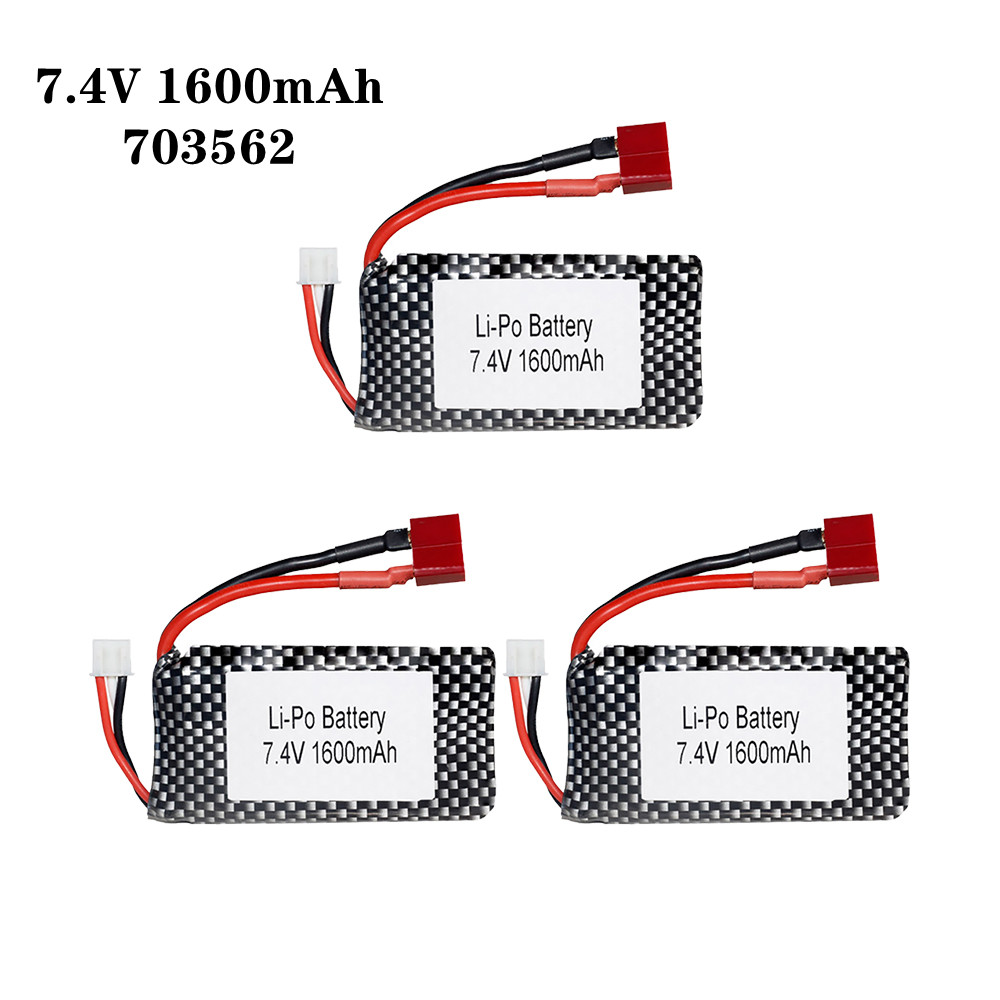 Rc Helicopter Parts - Batterie Lipo 7.4v 1600mah 703562 25c,