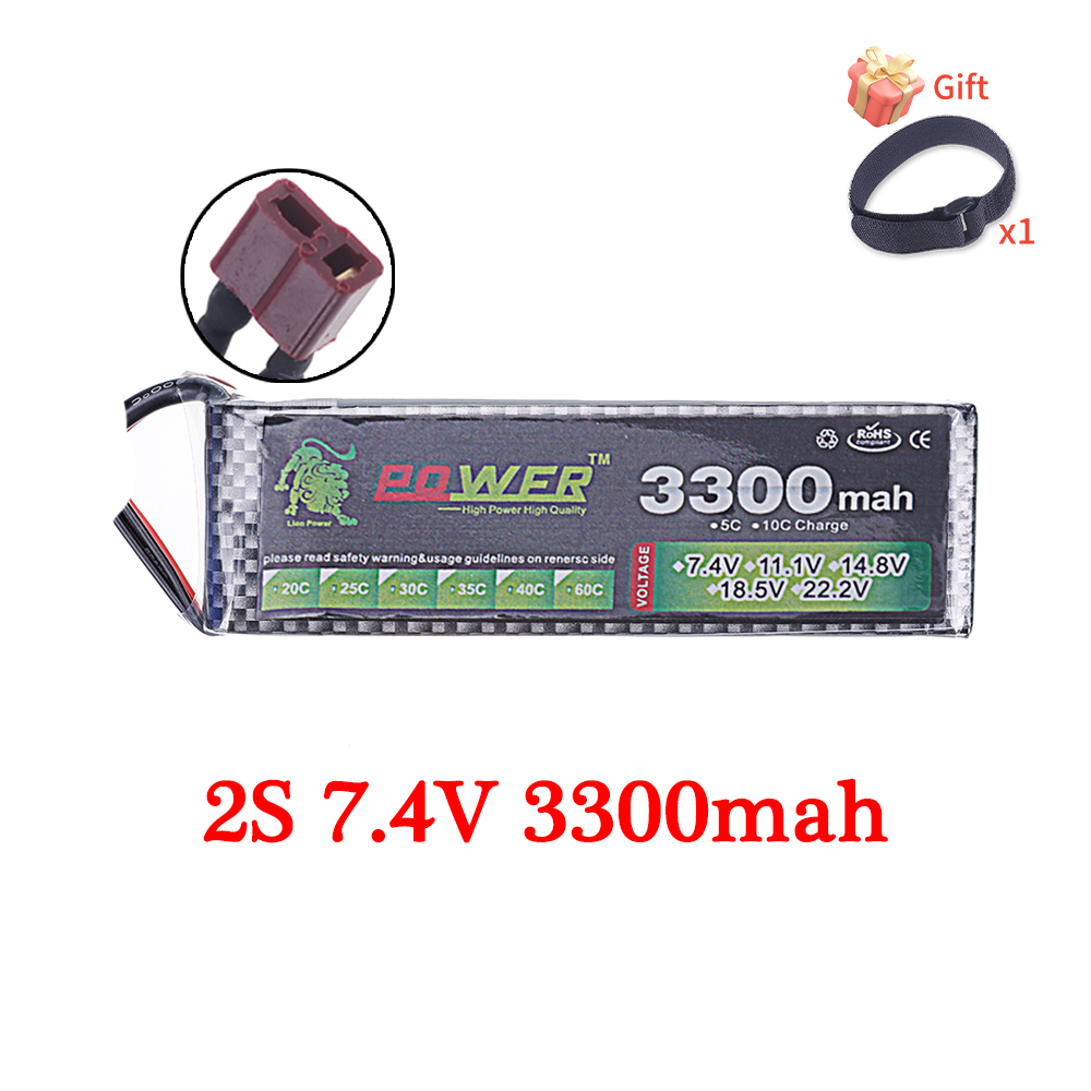 Batterie Lipo 60C 3300mAh 7.4V - Rc Helicopter Parts avis et prix